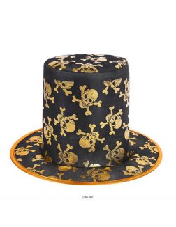 Черепа - карнавальная шляпа (цвет золото)