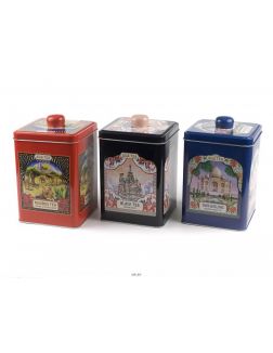 БАНКА ДЛЯ СЫПУЧИХ ПРОДУКТОВ металлическая 10,5*10,5*16,5 см (код 691699)