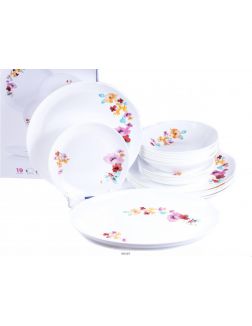 Набор посуды стеклокерамический «Diwali Florentina» 19 пр.: 18 тарелок 19/20/27 см, блюдо 33 см (арт. N8002, код 171682)