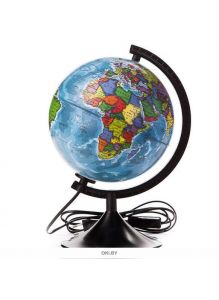 Глобус Земли политический с подсветкой, d=210 мм (eks)