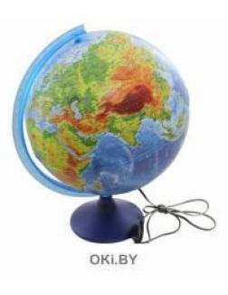 Глобус Земли физико-политический с подсветкой. Диаметр 320 мм (eks)