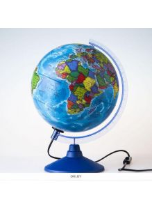 Глобус Земли политический с подсветкой. Диаметр 210 мм (eks)