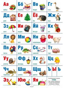 Алфавит русский, Учебно- наглядное пособие (настенный плакат)