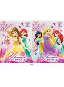 Цветная бумага Disney «Princess», голографическая, 7 цветов (eks)