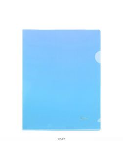 Папка-уголок А5 синяя 180мкм