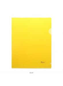 Папка-уголок А5 желтая 180мкм