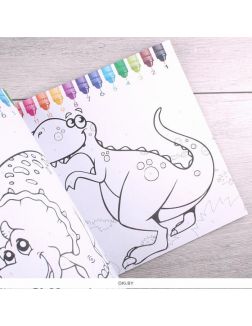 Раскраска-книжка по номерам 25*25см «Парк динозавров»