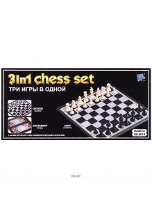 Игра 3 в1 Шахматы,шашки,нарды 24*24см магнитные