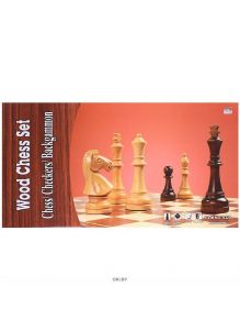 Игра 3 в1 Шахматы,шашки,нарды деревянные 49,5х49,5 см