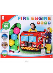Палатка игровая детская «Пожарная машина» + 50 шаров . Игрушка