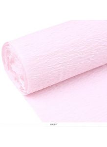 Бумага гофрированная поделочная 50*200см бело-розовая «Darvish»