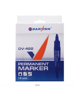 Маркер-перманент 2-х сторонний «Darvish» синий (арт. DV-422)