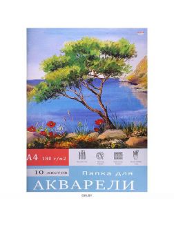 Папка для акварели «Дерево на обрыве» 10л А4 1 (арт. 10-7132)