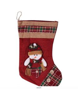 Рождественский носок для подарков с бантиком h-32 см