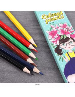 Карандаши 6 цв Darvish «Девочки» корпус шестигранный