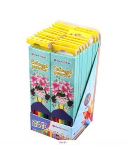 Карандаши 6 цв Darvish «Девочки» корпус шестигранный