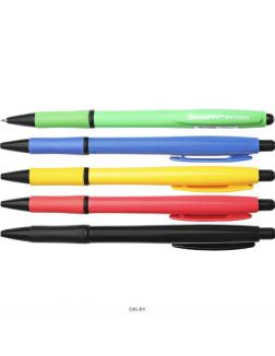 Ручка авт. син. «Darvish» корпус цветной с резиновым держателем 1004