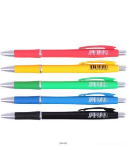 Ручка авт. син. Darvish корпус цветной с цветным резиновым держателем