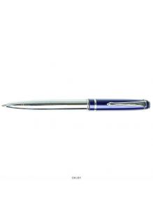 Ручка подарочная Darvish корпус серебристый с синей отделкой в футляре