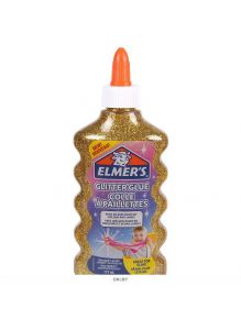 Клей канцелярский с блестками Elmers «Glitter Glue» 177мл, для слаймов, золотой