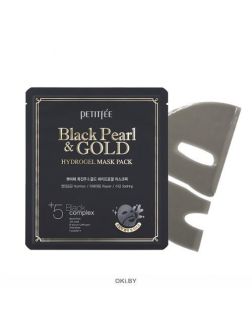 Гидрогелевая маска для лица «Черный жемчуг и Золото» / Petitfee Black pearl & GOLD Mask Pack (Petitfee)