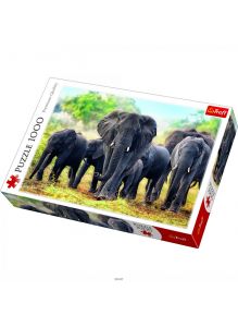 «Африканские слоны». Пазл 1000 элементов