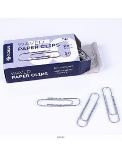 Скрепки 50 мм гофрированые 50 шт / уп Globus