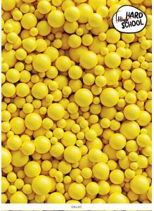 Hard school. Желтые шары - тетрадь школьная в мягкой обложке, 48 листов, клетка (eks)