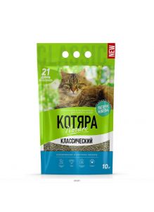 Котяра комкующийся - наполнитель для кошачьего туалета, классический, 10л, 4,2 кг