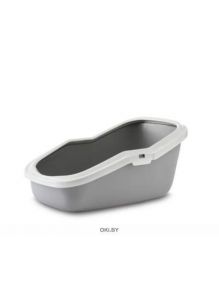 Aseo - туалет для кошек, 56х39х27, 5 см, белый \ серый, пластик SAVIC