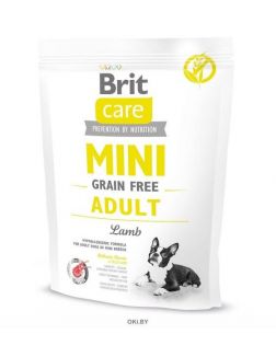 Корм для собак сухой беззерновой BRIT Care Mini Grain Free Adult ягненок 0,4 кг (520114)