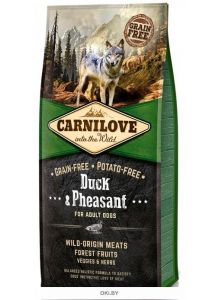 Carnilove Duck & Pheasant for Adult - сухой беззерновой корм для взрослых собак, утка и фазан 1,5 кг (150825)