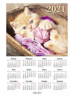 Календарь листовой «Любимые котята» на 2021 год (А3)