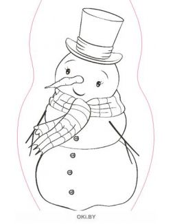 Снеговик - раскраска вырубная малая «Играю! Рисую! Фантазирую!»