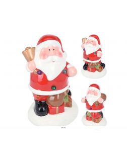 СТАТУЭТКА НОВОГОДНЯЯ керамическая светящаяся 9х8х15 см (код 674266) (работает от батареек)