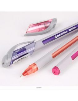 Ручка шариковая синяя Trion+ Pastel трехгранный корпус