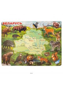 Деревянный пазл «Карта Беларуси» (DKB, master wood)