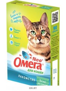 Витамины для кошек ФАРМАКС Омега Neo+ Мятное настроение 90 штук