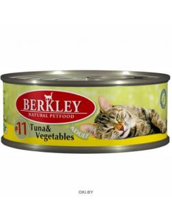 Консервы для кошек Беркли тунец с овощами 100 г