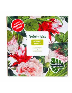 Набор косметики NATURE BOX Botanic Beauty (крем-протектор для рук, гель для душа)