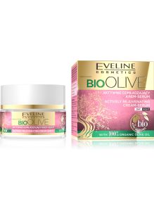 Крем-сыворотка для лица активно омолаживающий дневной / ночной 50 мл EVELINE Cosmetics Bio OLIVE