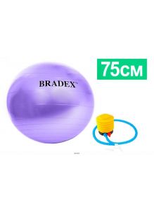 Мяч для фитнеса «ФИТБОЛ-75» Bradex SF 0719 с насосом, фиолетовый