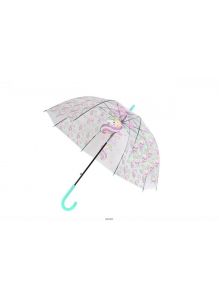 Зонт прозрачный «ЕДИНОРОГ» голубой