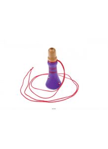 Деревянный свисток-дудочка на шнурке, фиолетовый