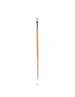 Кисть щетина плоская № 6 (10мм) длинная ручка 