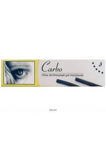 Уголь натуральный для рисования Carbo 3 шт.  d 10-12 мм длина 140 мм набор
