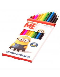 Цветные карандаши 12 цветов «Гадкий Я» арт. 29038