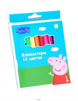 Фломастеры 12 цветов Свинка Пеппа (peppa) (арт. 29104) Фломастеры 12 цветов Свинка Пеппа (peppa) (арт. 29104)