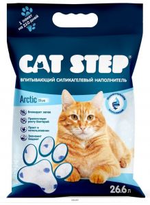 Наполнитель впитывающий силикагелевый CAT STEP Arctic Blue 26,6 л