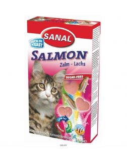 Санал для кошек лосось 50 г 85 таб.